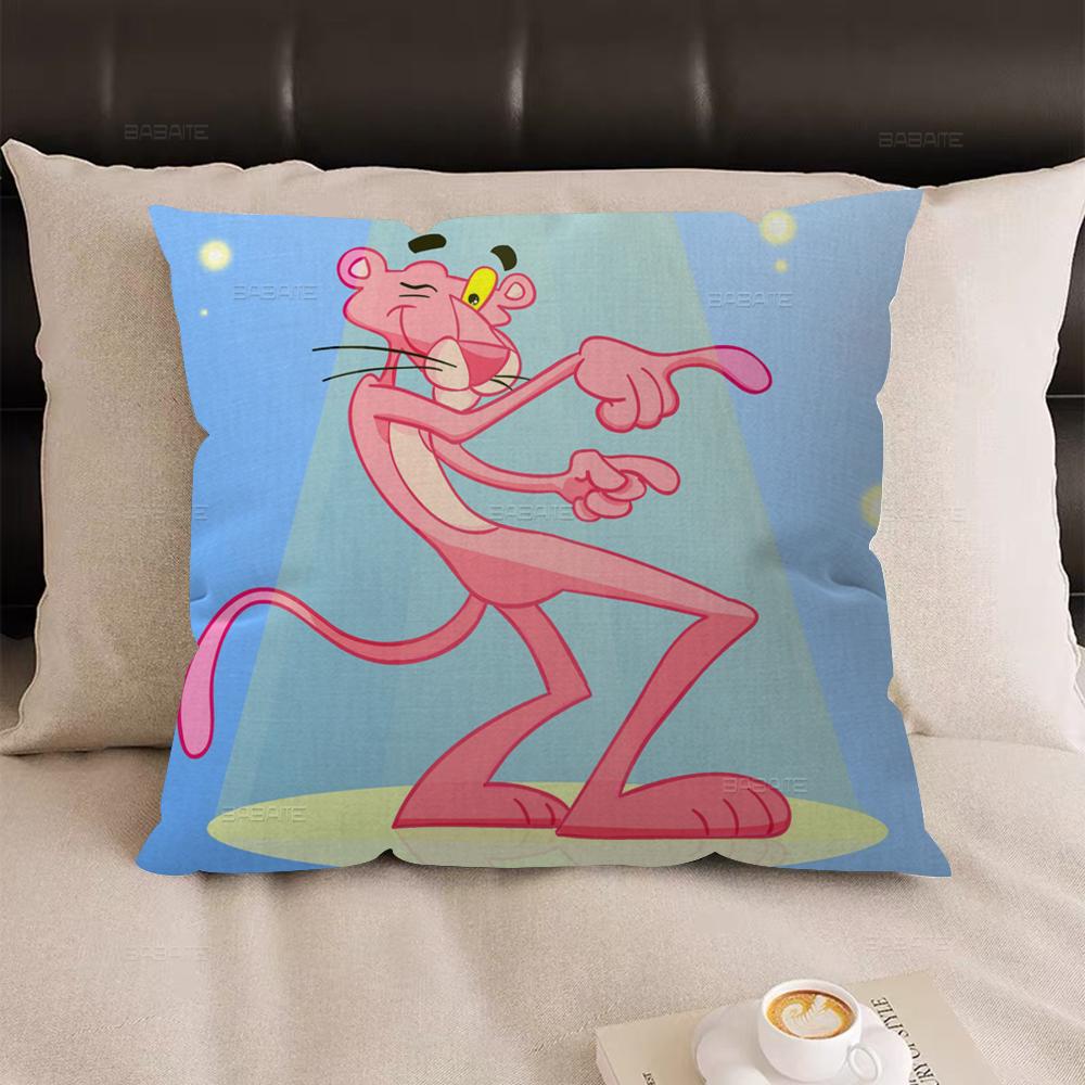 

Cute Pink P-Panthers Pillow Cover Design cushion Cover decor Holiday Decorati 12x12Inch