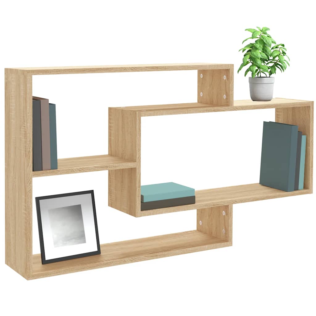 vidaXL Wandregale Sonoma-Eiche 104x20x58,5 cm Holzwerkstoff