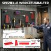 38-teiliges wandmontiertes Lochplattensystem mit 4 Platten, Werkzeugaufbewahrungseinheit für die Garage, Schwarz und Rot