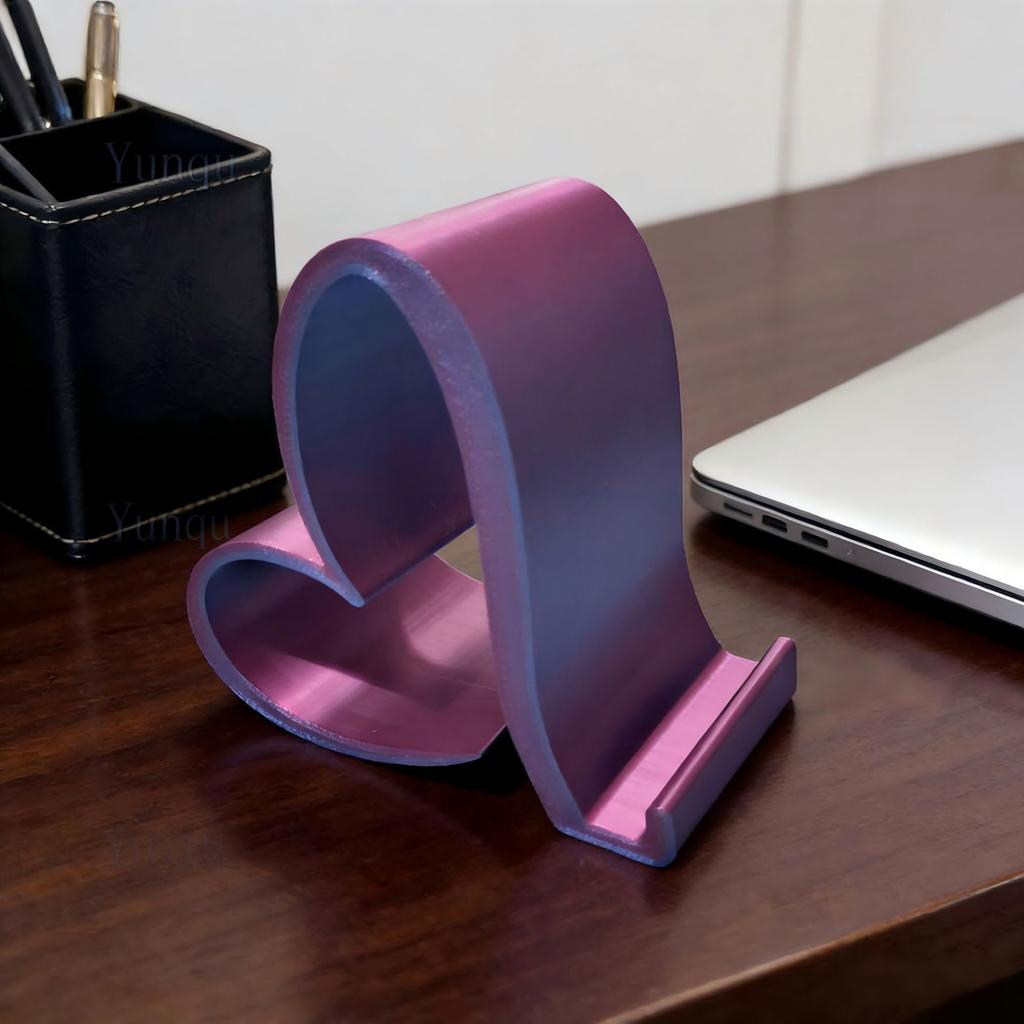 Creative 3D Printed Heart-shaped Universal Mobile Phone Stand Home Office Desktop Ornament Birthday Valentine's Day Gift