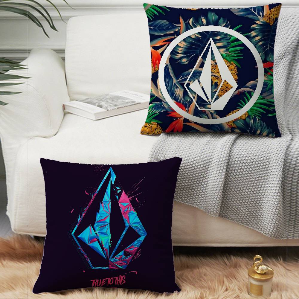 V-VolcomS LOGO Pillow Case Home Decor Throw For Sofa Bed Car Room Decor Gift Idea