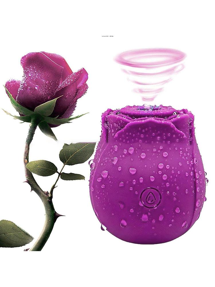 Rose Shape Vagina Sucking Vibrator Clitoral Stimulator Oral Licking Nipple Sucker Sex Toy for Women