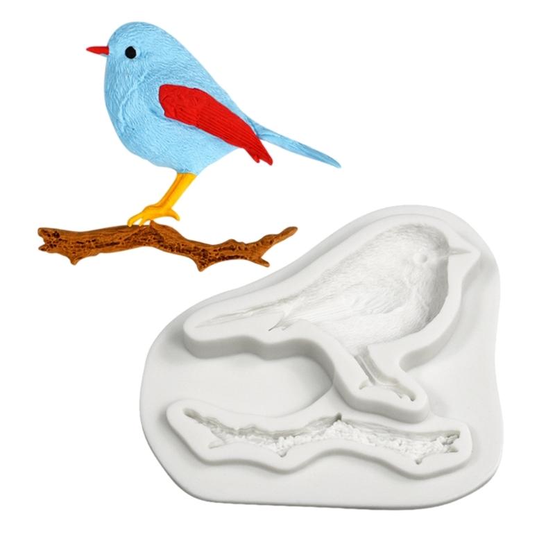 Fondant Cake Decorating Molds Silicone Molds Bird Pattern Chocolate Molds Holiday Dessert Cake Baking Tool Nonstick