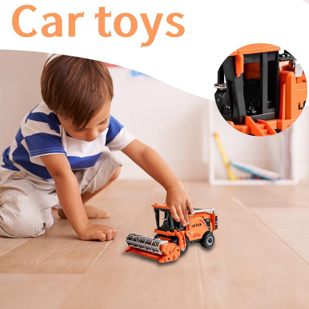 Engineering Truck Toy | Anti-Collision Car Toys, Fall-Resistant Simulation Harvester Model Toy, Kids Play Trucks, Friction Powe