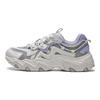 LiNing Cat Paw Lite 2 Thick Sole Height Increasing Cushioning Retro Slip Resistant Durable Low Top Casual Shoes Women Sneaker Purple Gray AGCU176-5
