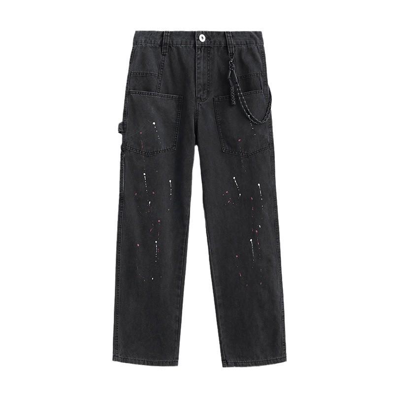 

Мужские американские уличные прямые нишевые красивые широкие прямые брюки 40