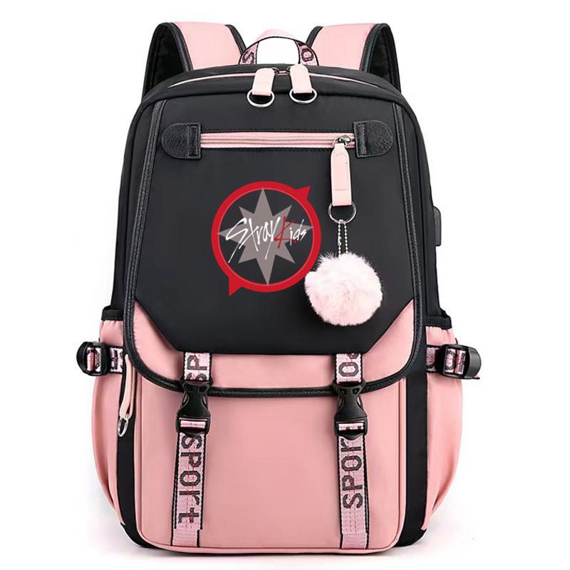 Stray Kids Travel Backpack With Usb Charging Port For School And Commuting
