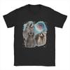 Raccoon 3 Racoons Howling At Moon T-Shirts Men Funny Weird Cursed Novelty 100% Cotton Tee Shirt Crewneck Short Sleeve T Shirts