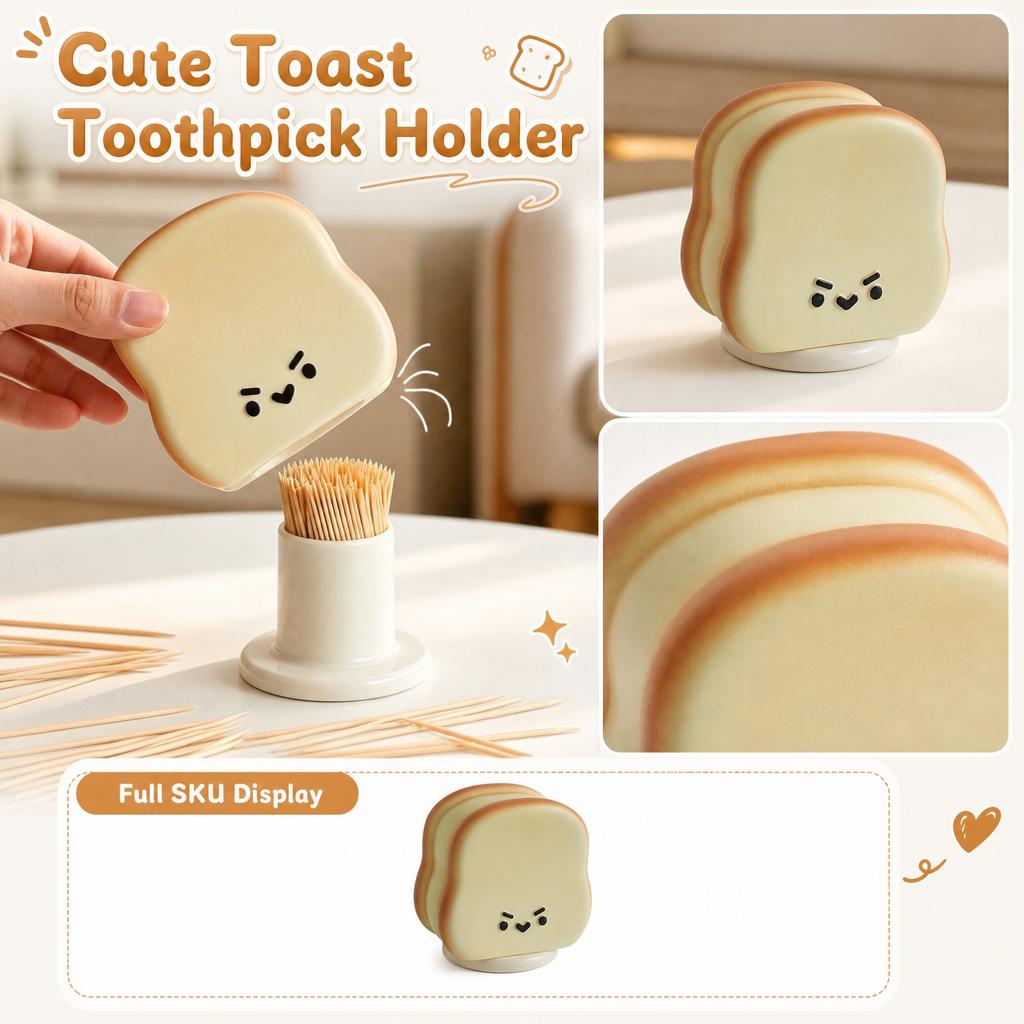 Creative Toothpick Holder, Decorative Kitchen Desk for Fun Snack Dispensing
