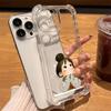 Cute Angry Little Girl Printed Clear Phone Case For iPhone 16 14 13 12 11 15 Pro Max SE XR X XS 7 8 Plus Transparent Tpu Cover