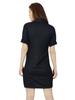 Bimba Women Short Black Mini Dress With Side Slit Soft Rayon Chic Clothing