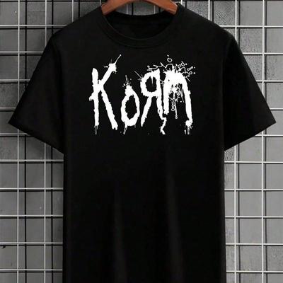 Korn Splatter Logo Rock and Roll Musik Schwarzes T-Shirt Größe S 5XL