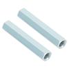 2pcs M8 * 66 Long Rod Nut Hex Hexagonal Sleeve Nut Standoff Threaded Fasteners