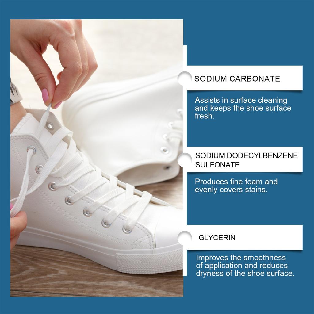 Schuhreiniger; Schuhreinigung; Schuhfleckenentferner; Reinigt Flecken und Vergilbungen auf der Oberfläche von Schuhen (120ml)