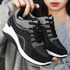 Women's Spring Breathable Thick Sole Sneakers with Hidden Lift