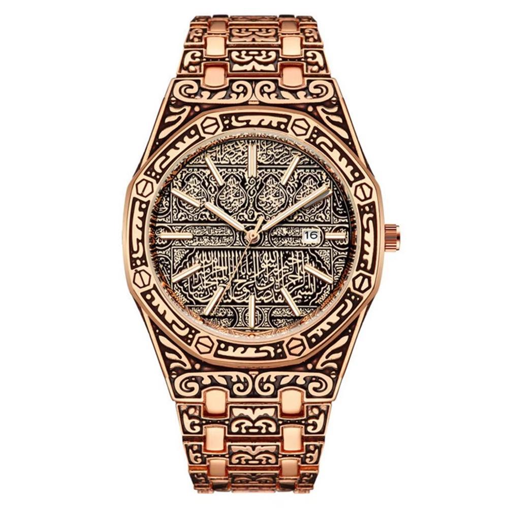 

New Hot Watches Fashion Men Stainless Steel Watch Luxury Calendar Quartz Wristwatch Business Watches Man Clock Relogio Masculino Яскраво-рожевий