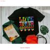 Love Needs No Words Autism Awareness Heart T Shirt Vintage Washed Versatile Streetwear Breathable Casual Vintage Washed