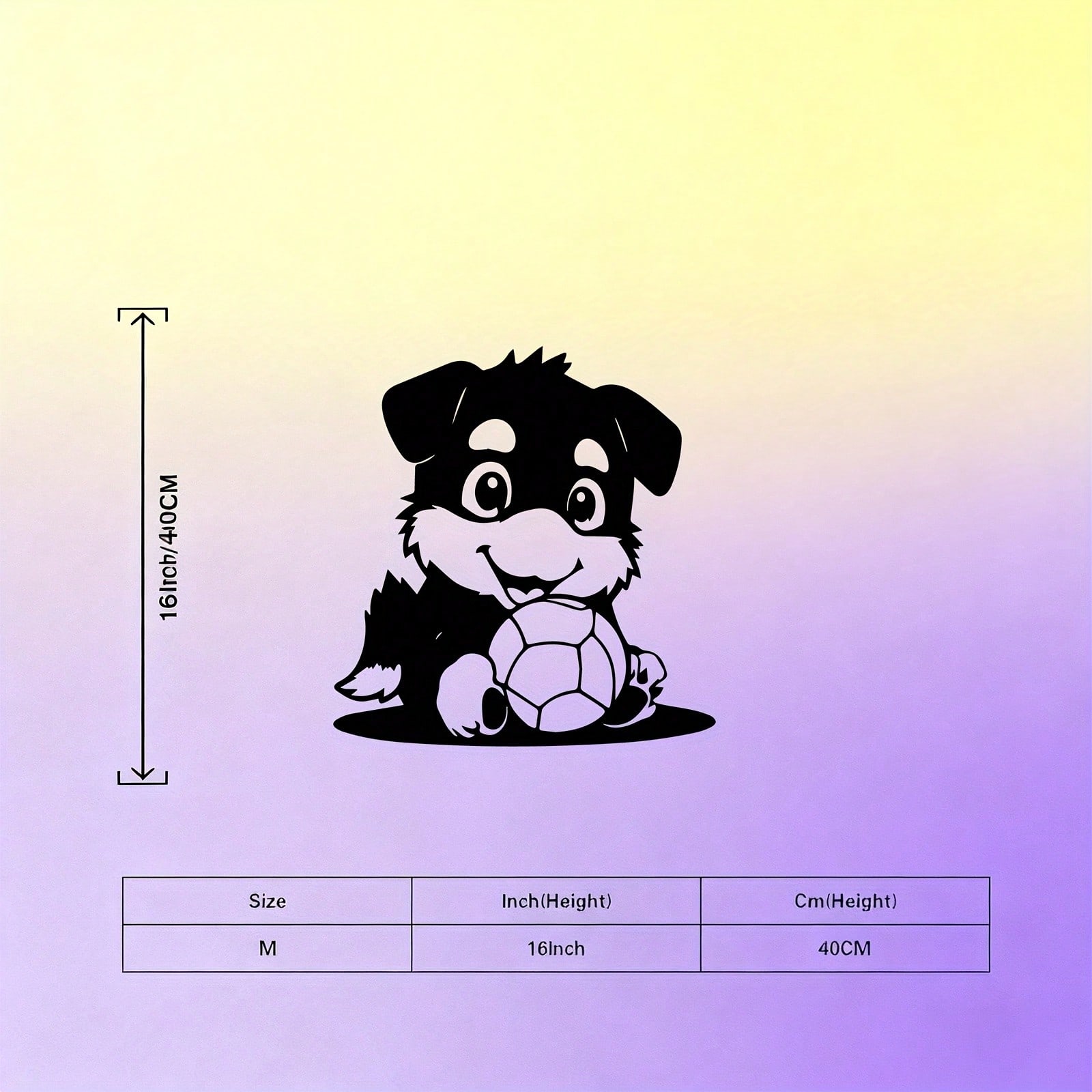 

Retro Dog Wall Art Rust Proof Iron Statue Football Pet Lover Gift Home Decor