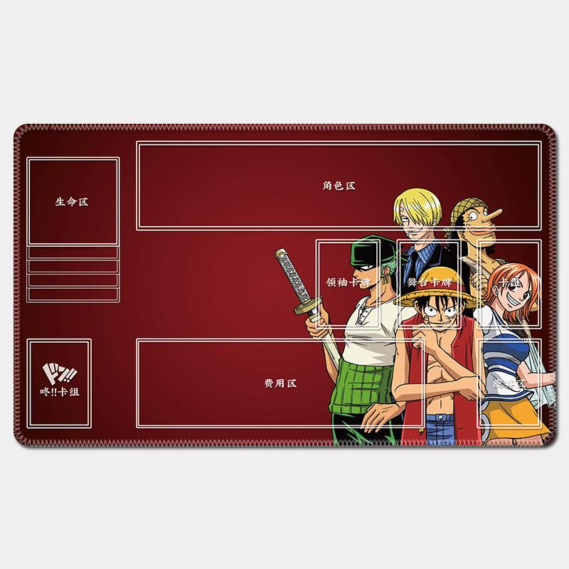

One Piece Luffy Card Battle Table Mat Opcg Zoro Robin Ace Single Player Board Game Card Battle Mat Anime Gift 30x60x0.2cm