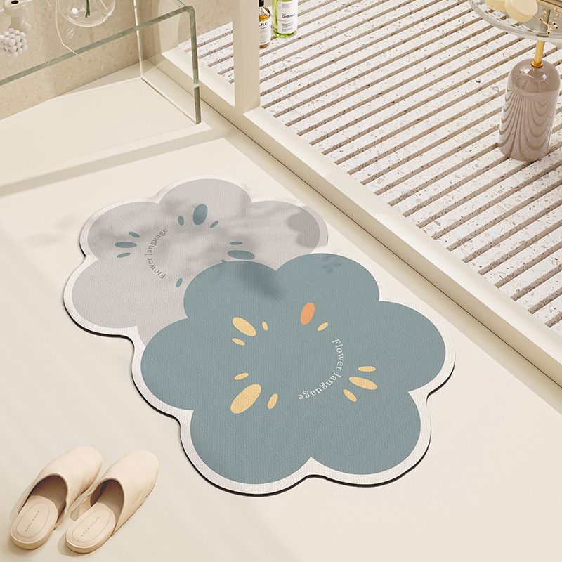 Bathroom absorbent floor mat, toilet diatom mud absorbent mat ins wind resistant dirt non-slip waterproof toilet entry floor mat