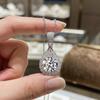 Sparkling Drop Pendant Necklace Women Cubic Zirconia Necklace Elegant Wedding Necklace