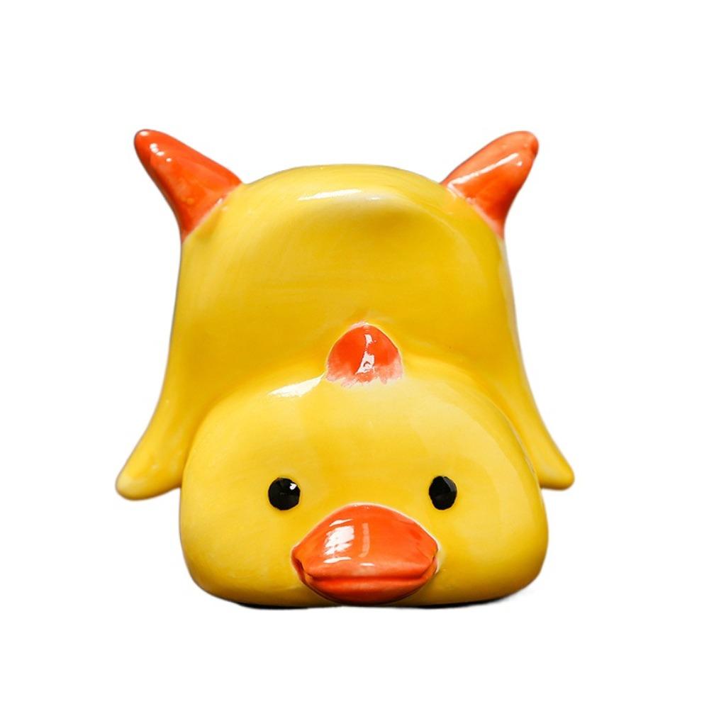 

Ручная работа Желтая утка Орнаменты Керамическая домашняя утка Ландшафтное украшение Детские игрушки Style D