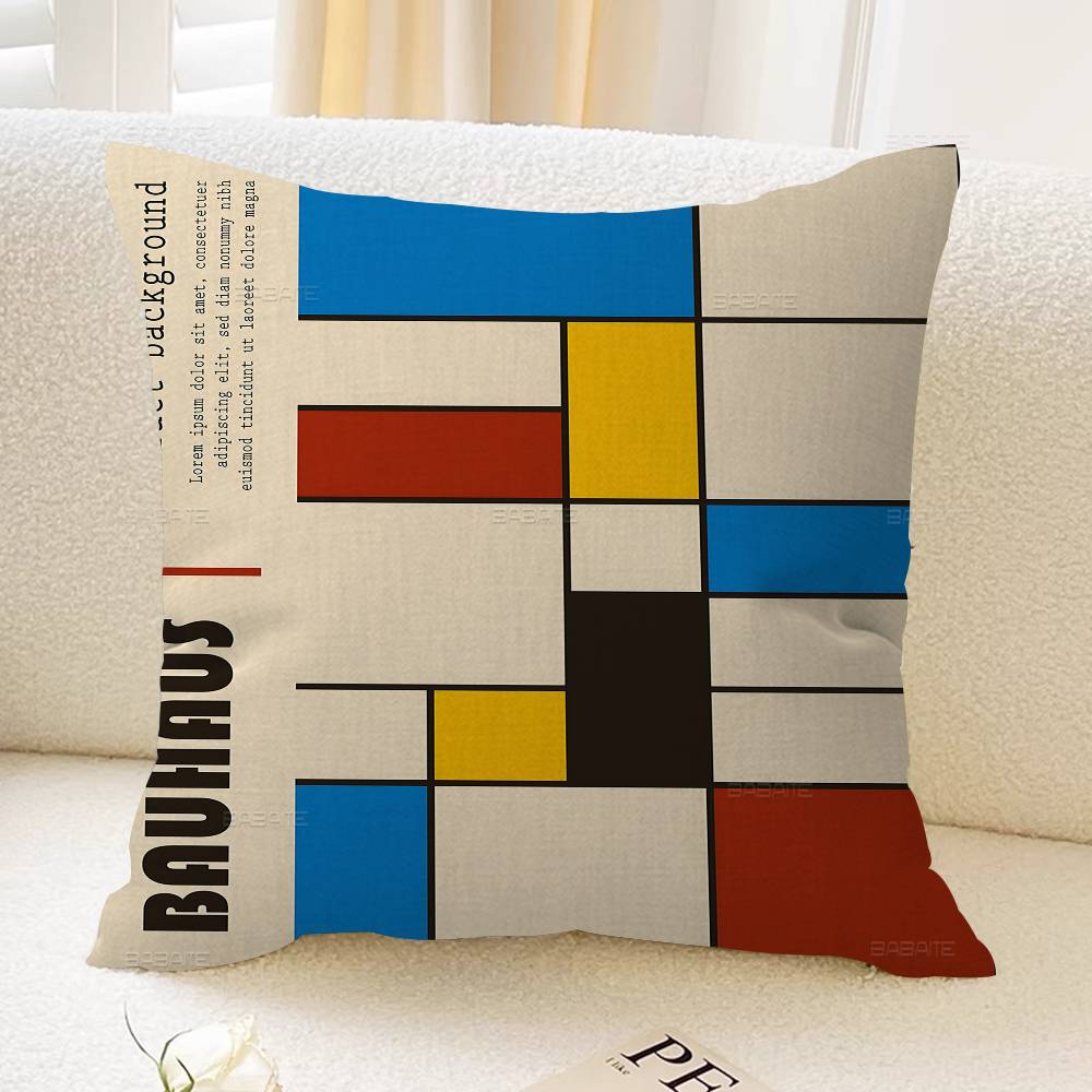 Abstract Orange Bauhaus Geometric Lucky Dragon pillow cover sofa cushion cover home room decoration children gift
