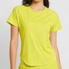 Professionelles Raglan Yoga Set: Sommer Quick-Dry Kurzarm-T-Shirt, Hose und Bare-Feel Sportoberteil
