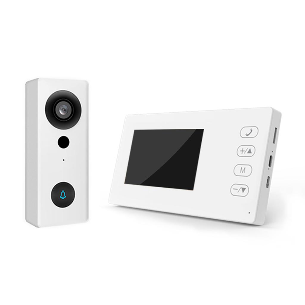 2.4G Wireless Video Doorbell Camera with Display Screen 4.3 Inch IPS Screen Video Door Phone Camera Kits Night Viewing