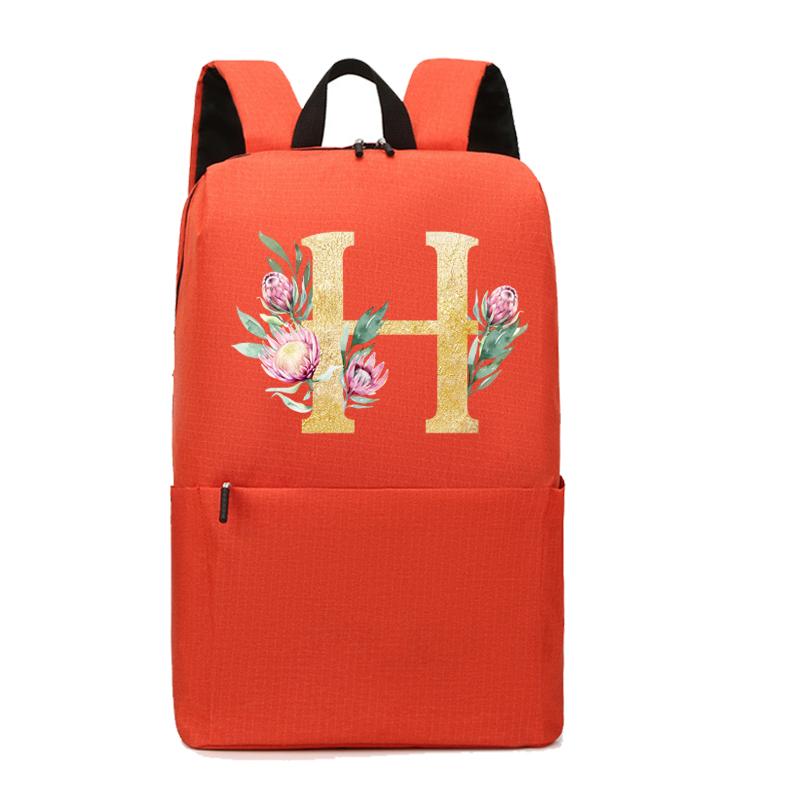 

Красный рюкзак с 26 английскими буквами, холст для косплея, детский школьный рюкзак, дорожная сумка, сумка для книг в школу