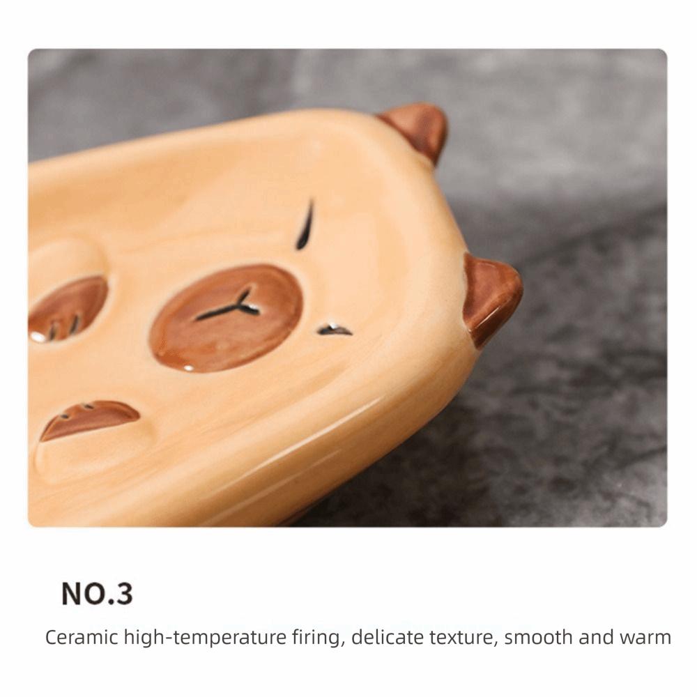 Sloping Base Capybara Soap Tray Cartoon Shower Soap Dish Soap Saver Tray Soap Container  Travel