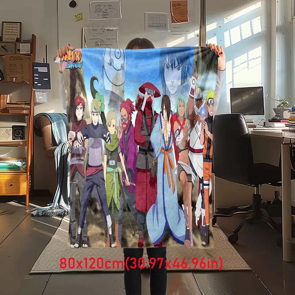 Japanese Anime Cartoon NARUTO Famous Uzumaki Naruto Blanket Soft Home Furnishing Nap Decoration Four Seasons Warm Sherpa Blanket B3