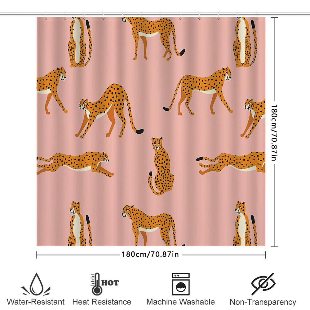 Cat Shower Curtain Cute Kitten Bathroom Decor Animal Pattern Washable Fabric Liner Modern Home Decor Vintage Style Washable