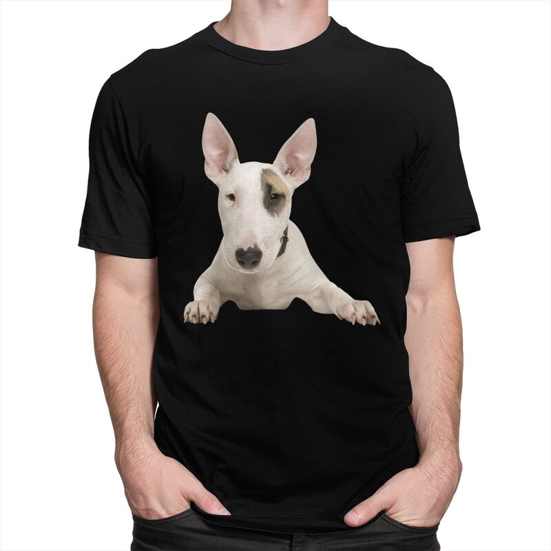 Custom Trendy Bull Terrier T Shirt Men Short Sleeve 100 Cotton Tshirt Casual Tee Tops Fashion Tshirt