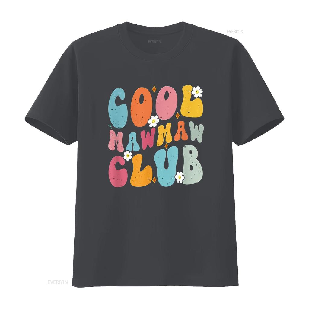 Cool Mawmaw Club Mother s Day Groovy Retro Best Mom Ever T Shirt vintage Washed Comfortable Casual fashion graphic