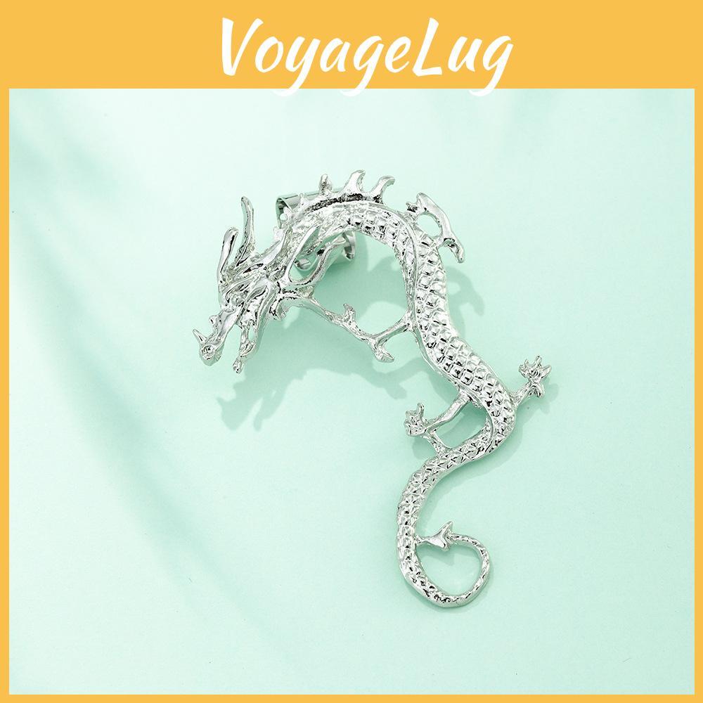 Unique Chinese Dragon Alloy Earrings Trendy Street Style Animal Jewelry Zodiac