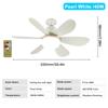 Ceiling Fan Light E27 Base with 30/40W LED Night Lights 3 Adjustable Lighting Modes Remote Control High Wind Power Ceiling Fan