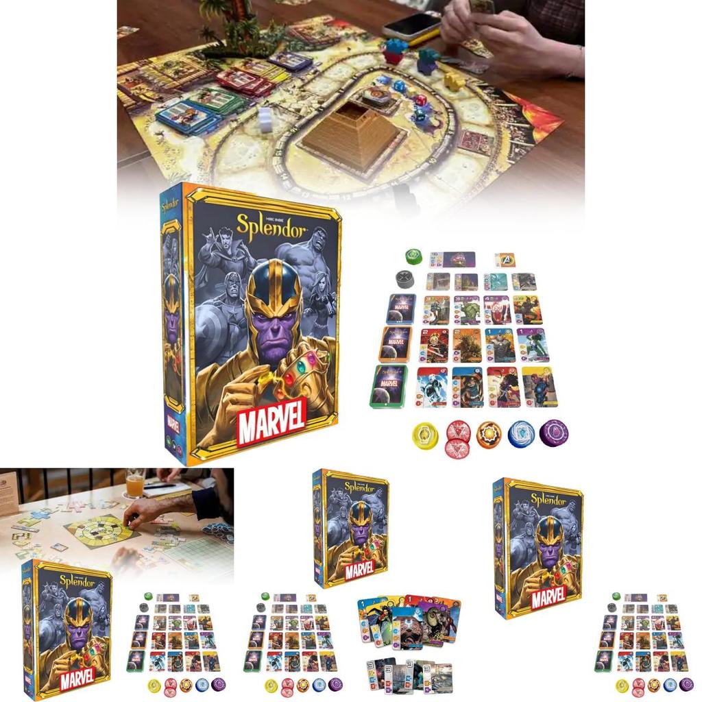 Splendor Marvel Board Game Featuring Paper Cards For Kids And Adults