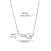 Bright Infinity Symbol Heart Stainless Steel Necklace for Women Mama 18K Gold-plated Anti Fading Necklaces Jewelry Accessories