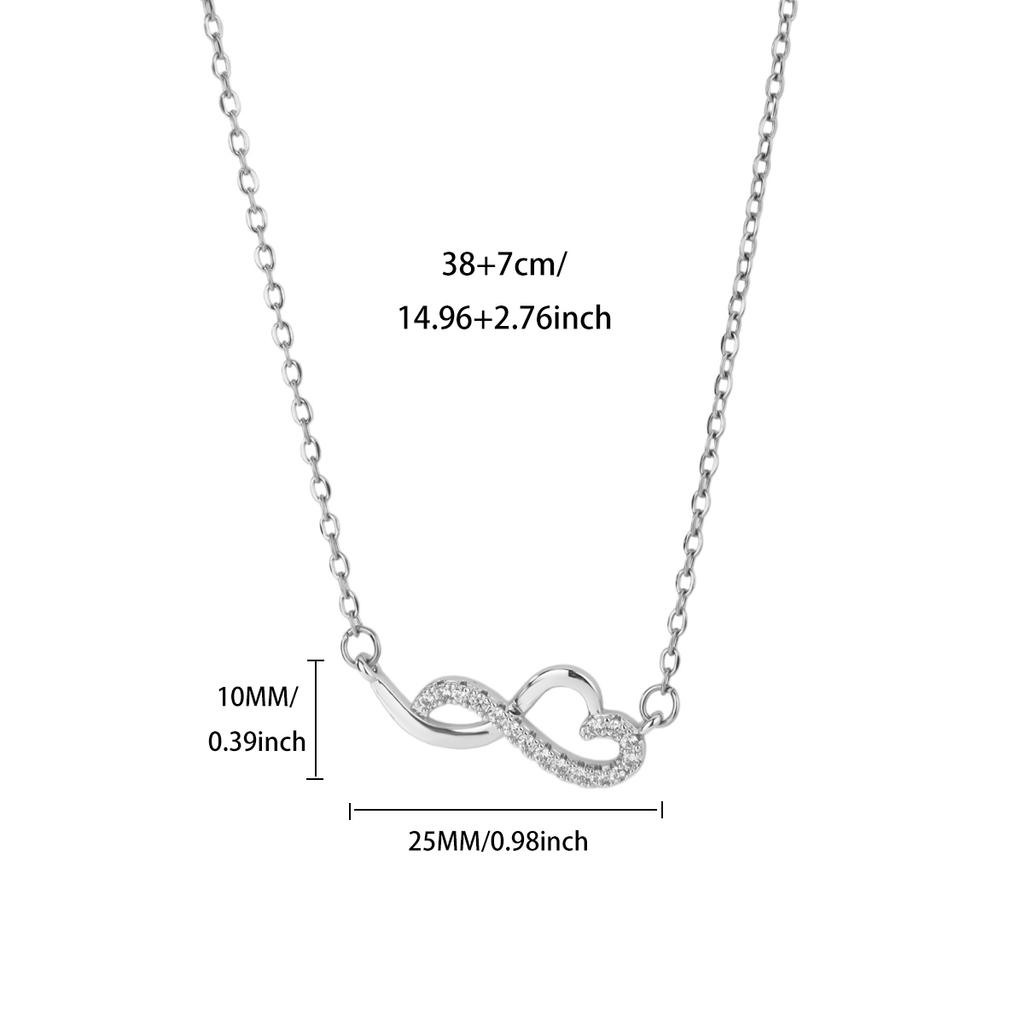 Bright Infinity Symbol Heart Stainless Steel Necklace for Women Mama 18K Gold-plated Anti Fading Necklaces Jewelry Accessories
