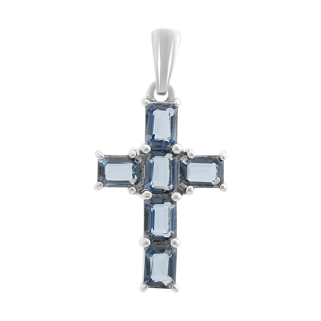 Silver Cross with Tanzanite Nano 1.255ct (2151708)