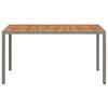Garden Table Gray 150 x 90 x 75 cm Poly Rattan