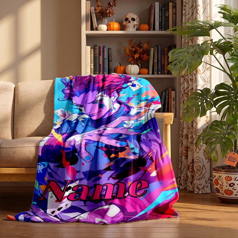 Hisoka Custom Flannel Blankets Soft Warm Cozy Throws for Home Decor Holiday Gifts