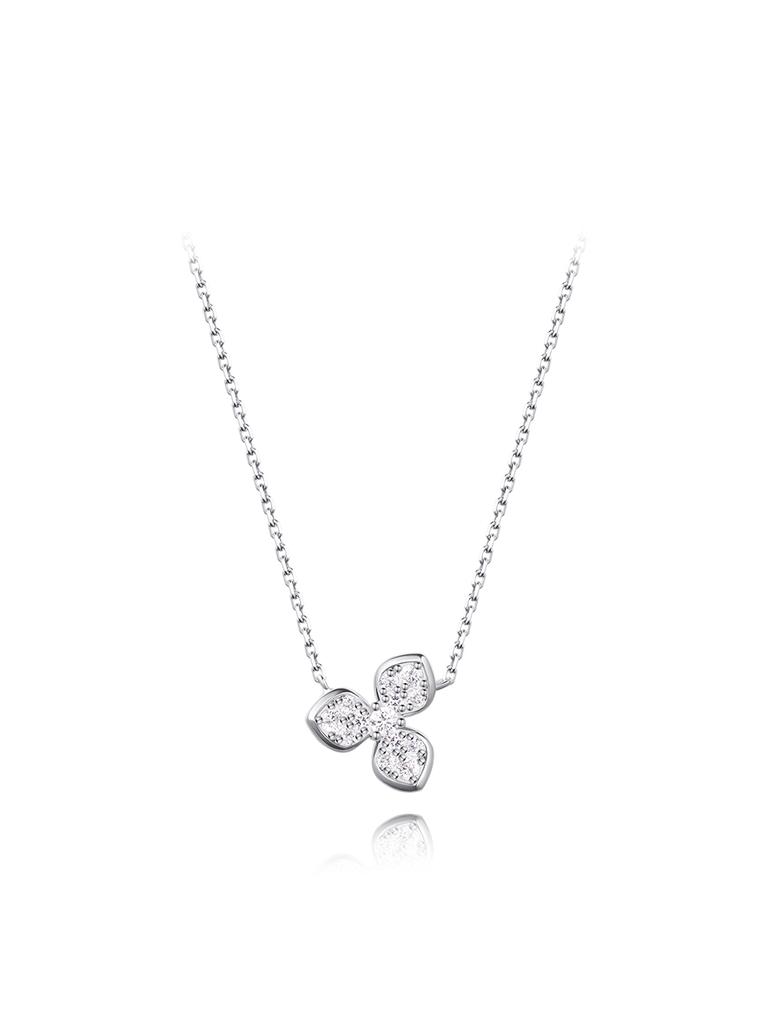 Stonehenge Love Duet Silver Necklace Sa25A85F
