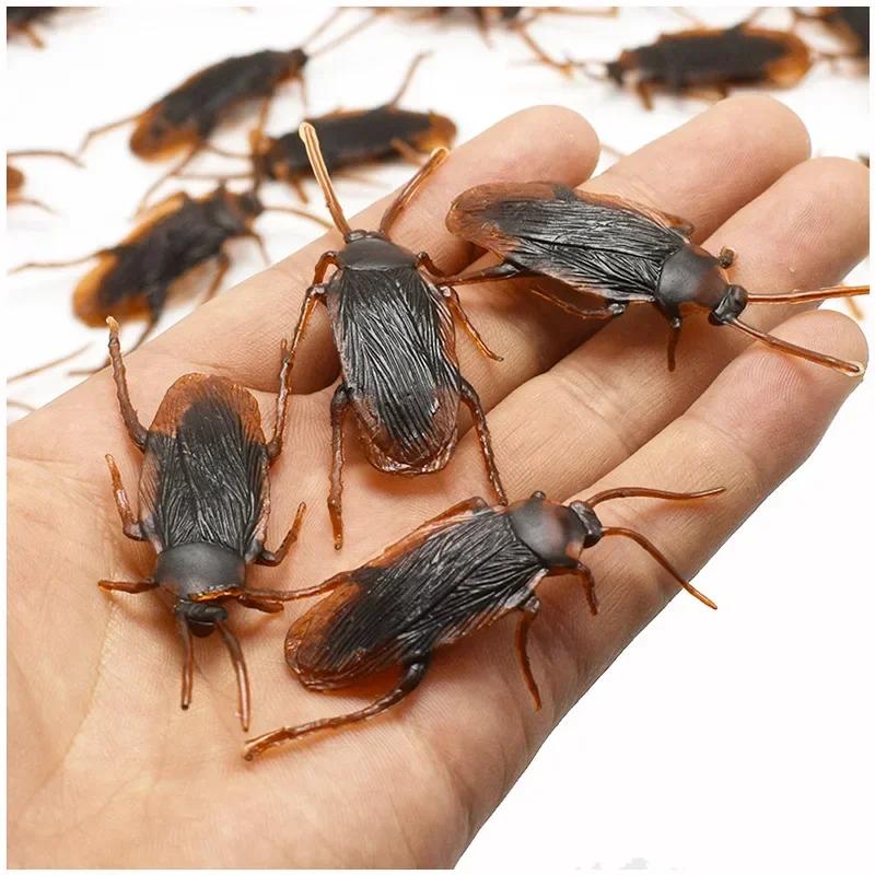 

Horrifying Funny Cockroaches Joke Decoration Props Rubber Toy Gags Practical Jokes Toys Simulation Plastic Bugs Cockroach 5PC