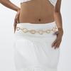 Simple Irregular Round Ring Waist Belts Fringes Chain Women Circle Metal Chain Belts Geometric Long Hollow Waistband