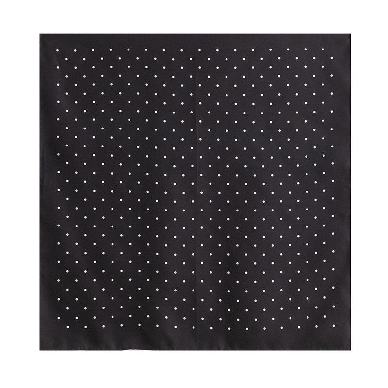 Twill wave dot 100% silk small square scarf high-end street photo bag headscarf neck decorative scarf women
