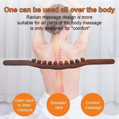 Wood Massage Roller Stick for Lymphatic Drainage Handheld Cellulite Massager for Neck Back Waist Leg Acupoint Stimulation Rod