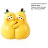1 Pair Cute Hugging Pear Bookends Resin Pear Book Stand Cartoon Fruit Book Holder