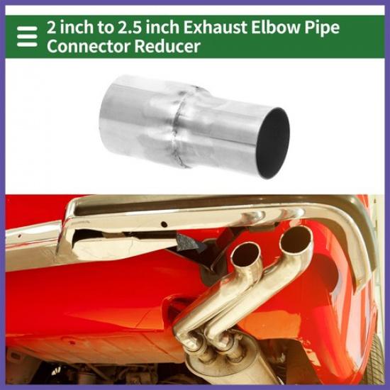 Mandrel Exhaust Pipe Adaptor Concentric Reducers 2" OD to 25" OD Silver Tone